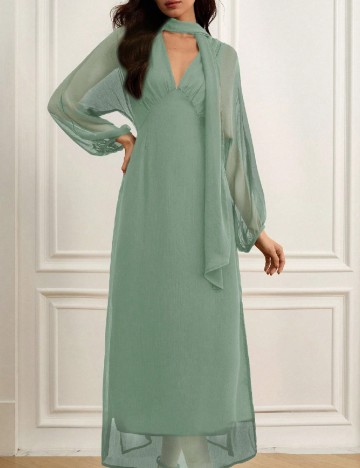 Rochie medie Aveloria, verde