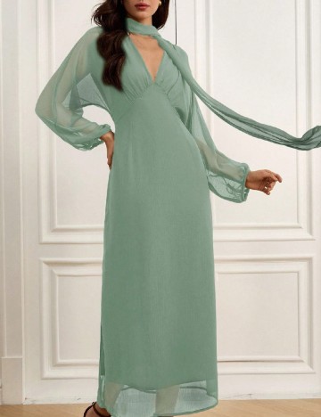 Rochie medie Aveloria, verde