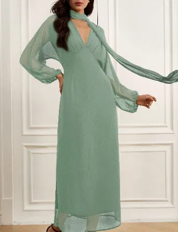 Rochie medie Aveloria, verde