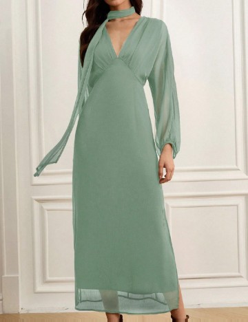Rochie medie Aveloria, verde