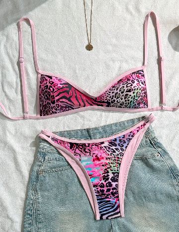 Costum de baie SHEIN, mix culori