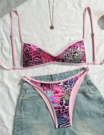 Costum de baie SHEIN, mix culori