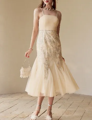 Rochie medie SHEIN, crem