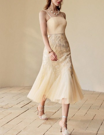 Rochie medie SHEIN, crem