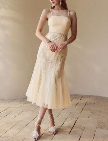 Rochie medie SHEIN, crem
