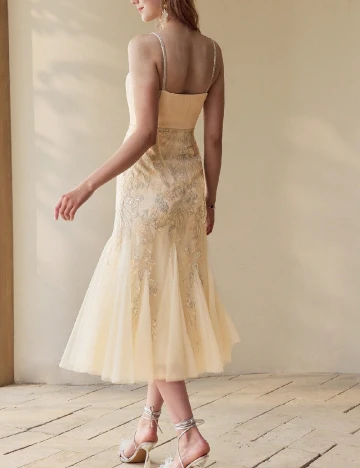 Rochie medie SHEIN, crem