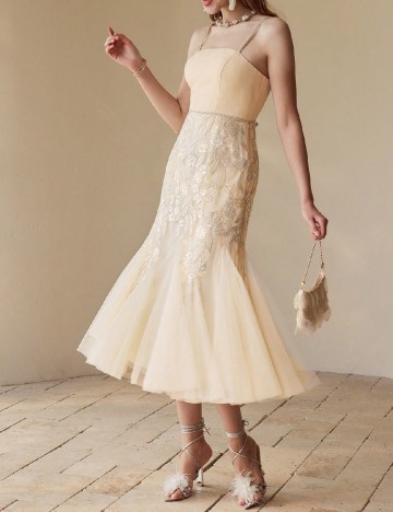 Rochie medie SHEIN, crem