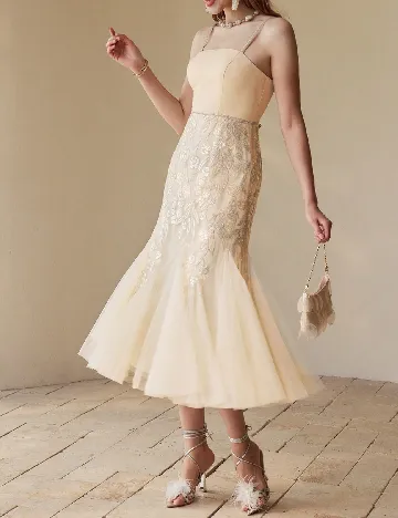 Rochie medie SHEIN, crem