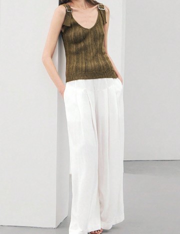 Pantaloni SHEIN, alb