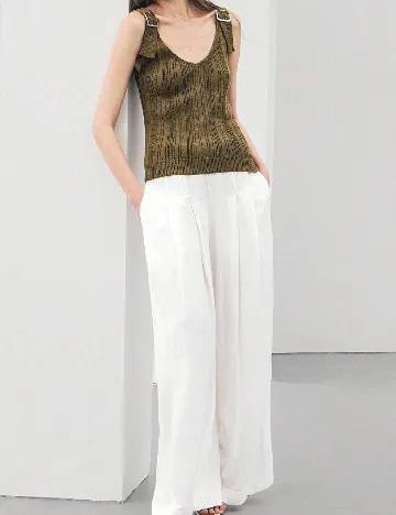 Pantaloni SHEIN, alb