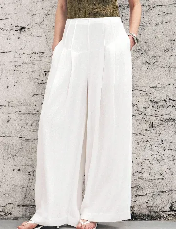 Pantaloni SHEIN, alb