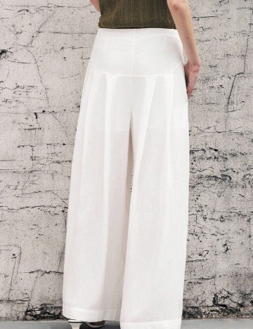 Pantaloni SHEIN, alb