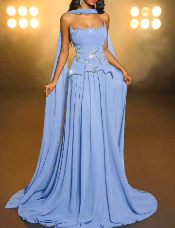 Rochie lunga SHEIN, albastru