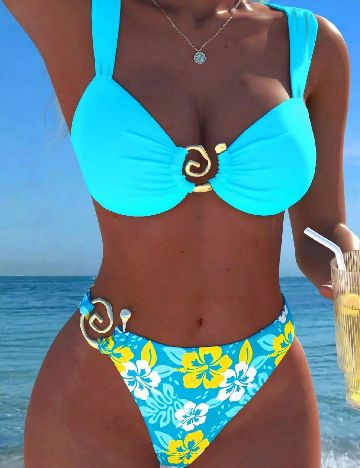 Costum de baie SHEIN, mix culori