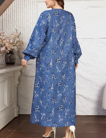 Rochie medie SHEIN CURVE, albastru