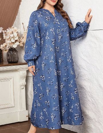 Rochie medie SHEIN CURVE, albastru