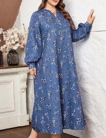 Rochie medie SHEIN CURVE, albastru