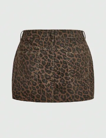 Fusta SHEIN CURVE, animal print