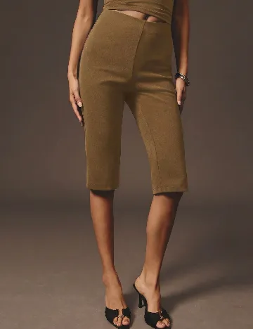 Pantaloni trei sferturi SHEIN, maro