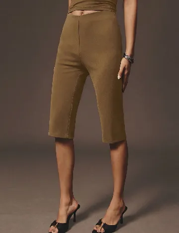 Pantaloni trei sferturi SHEIN, maro