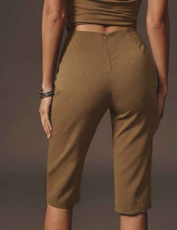 Pantaloni trei sferturi SHEIN, maro
