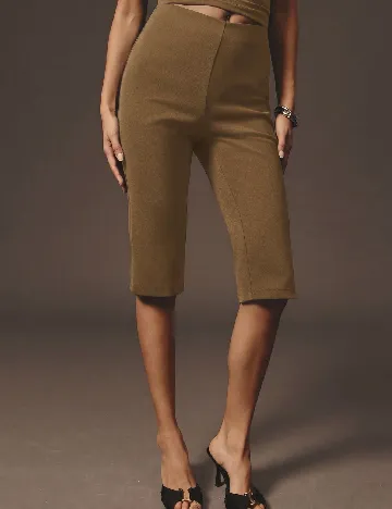 Pantaloni trei sferturi SHEIN, maro