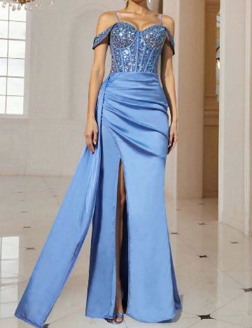 Rochie lunga SHEIN, albastru