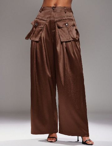 Pantaloni SHEIN, maro