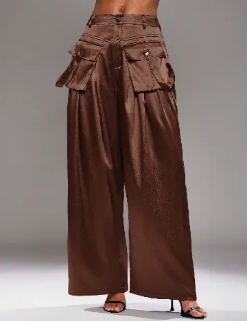 Pantaloni SHEIN, maro