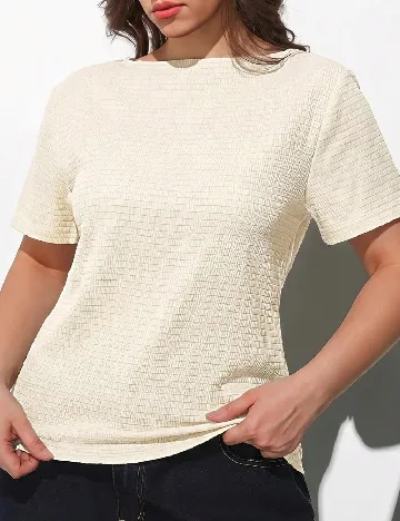 Tricou SHEIN CURVE, ecru