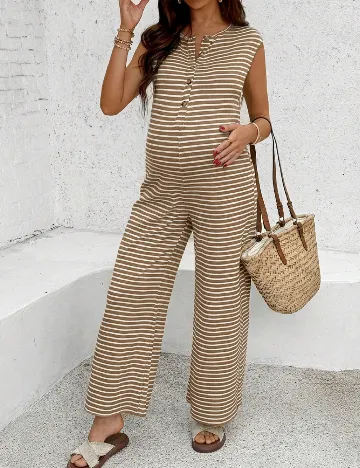 Salopeta SHEIN Maternity, kaki