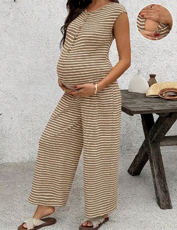 Salopeta SHEIN Maternity, kaki