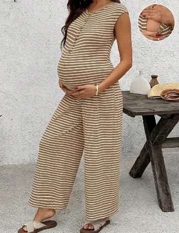 Salopeta SHEIN Maternity, kaki