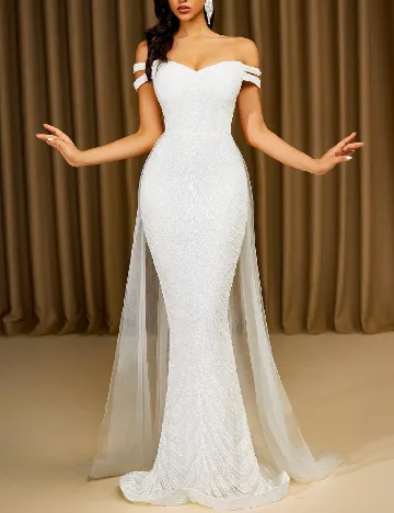 Rochie lunga Love&Lemonade, alb