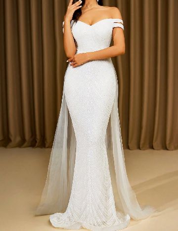 Rochie lunga Love&Lemonade, alb