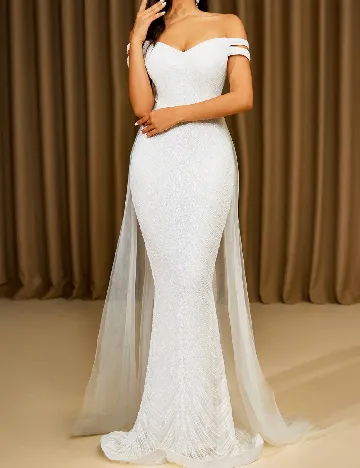 Rochie lunga Love&Lemonade, alb