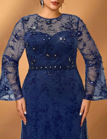 Rochie lunga SHEIN CURVE, albastru