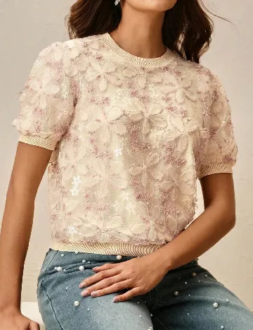 Bluza Anewsta, crem