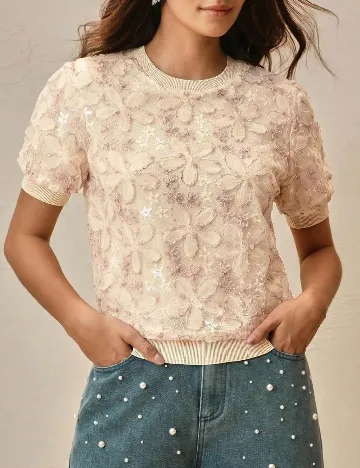 Bluza Anewsta, crem