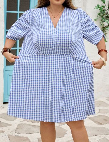 Rochie scurta SHEIN CURVE, albastru