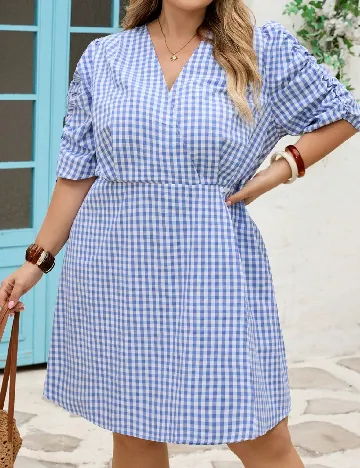 Rochie scurta SHEIN CURVE, albastru