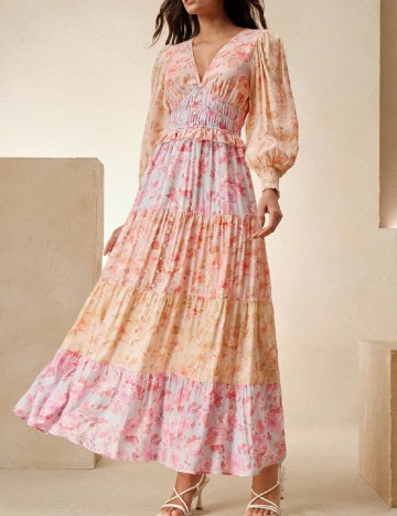 Rochie medie Anewsta, mix culori