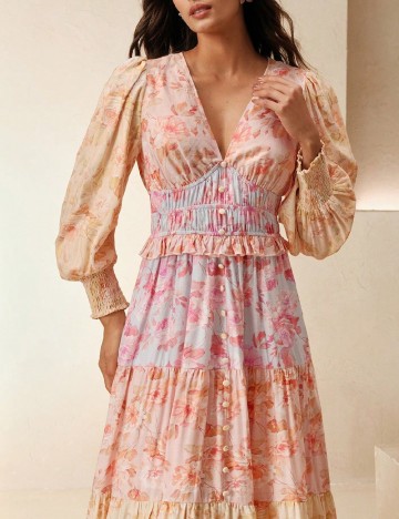 Rochie medie Anewsta, mix culori