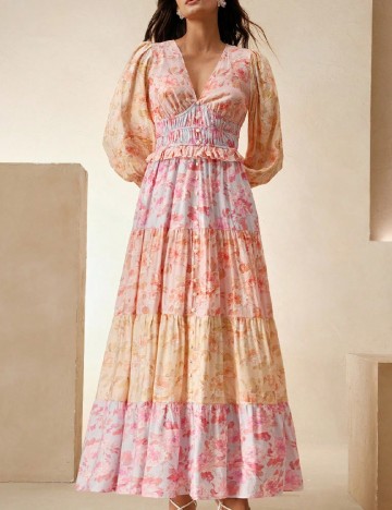 Rochie medie Anewsta, mix culori