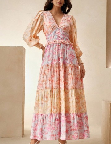 Rochie medie Anewsta, mix culori