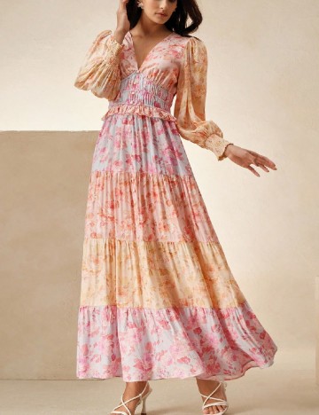 Rochie medie Anewsta, mix culori