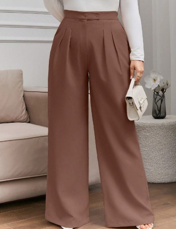 Pantaloni SHEIN CURVE, maro