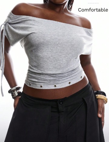 Top SHEIN CURVE, gri