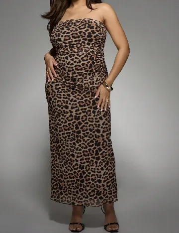 Rochie lunga MISSGUIDED Plus Size, animal print