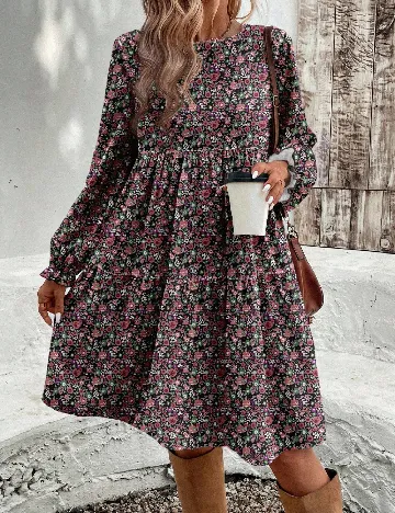 Rochie medie SHEIN CURVE, floral print